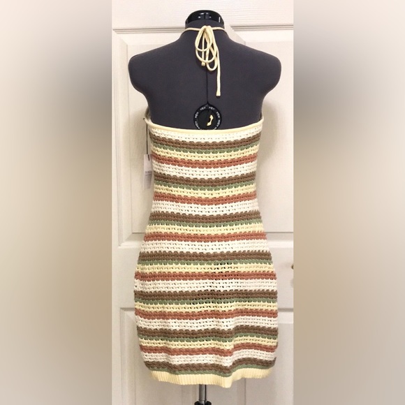 NWT Promesa Crochet Halter Mini Dress - Picture 9 of 16